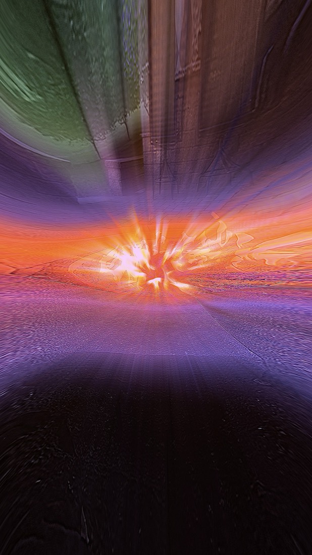 Photo shot with Liquid Lens: abstract light burst effect